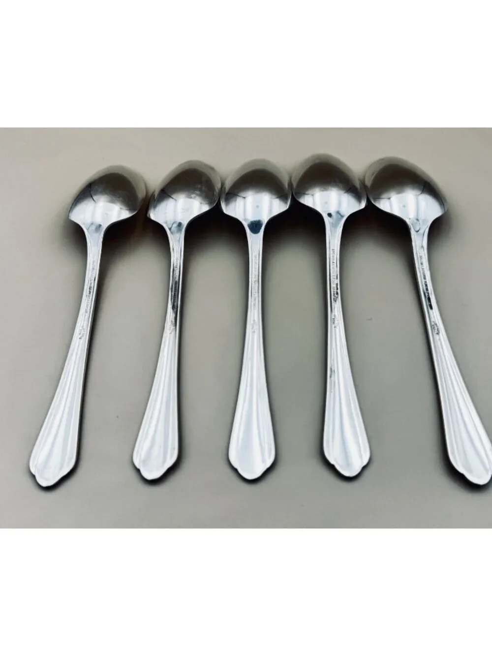 5 COUNTESS II Simeon L & George H Rogers Oval Soup Spoons Silverplate Oneida